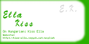 ella kiss business card